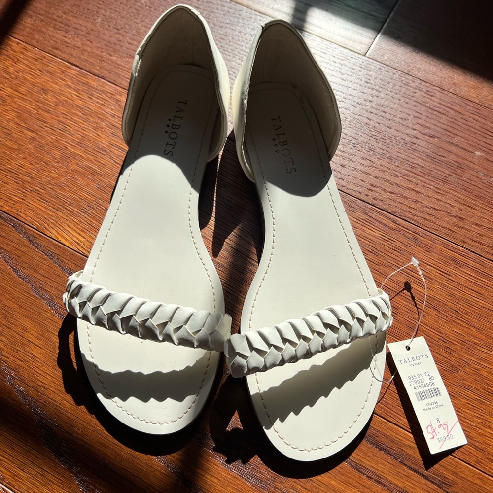 New with tags sandals in white by Talbots